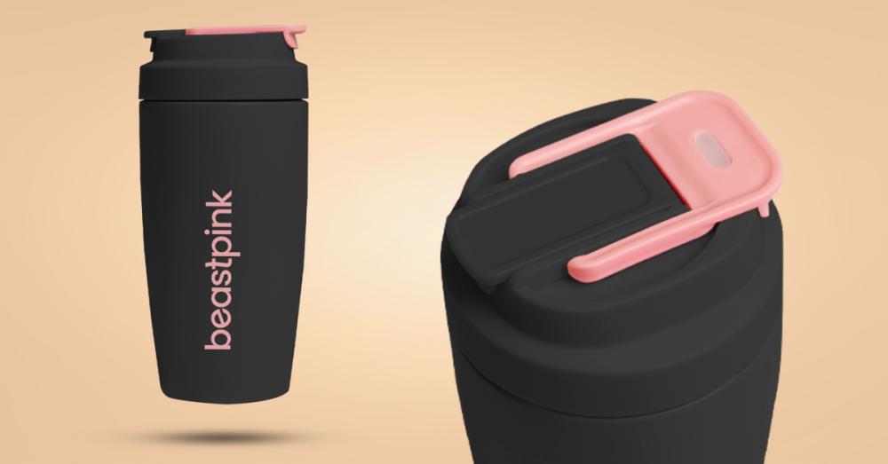 Termo plastenka 500 ml Grey - BeastPink