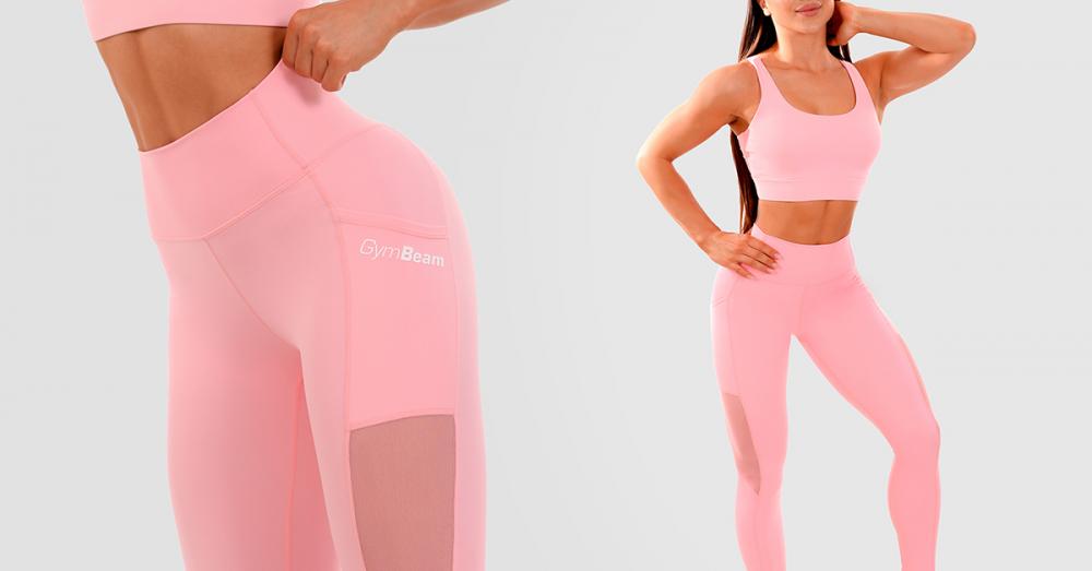 Ženske pajkice Mesh Panel Pink - GymBeam