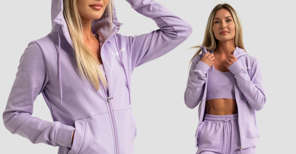 Ženska Zip Up jopica Limitless Lavender - GymBeam