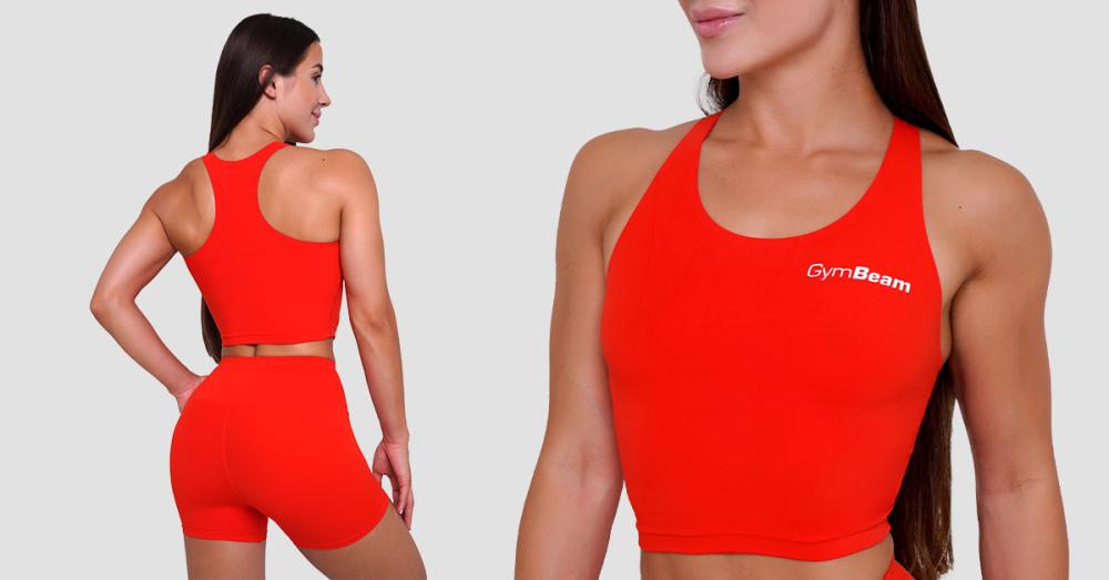 Ženski športni top BEAT Tangerine - GymBeam