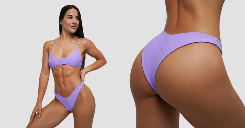 Ženski bikini spodnji del HAWAII Lilac - GymBeam