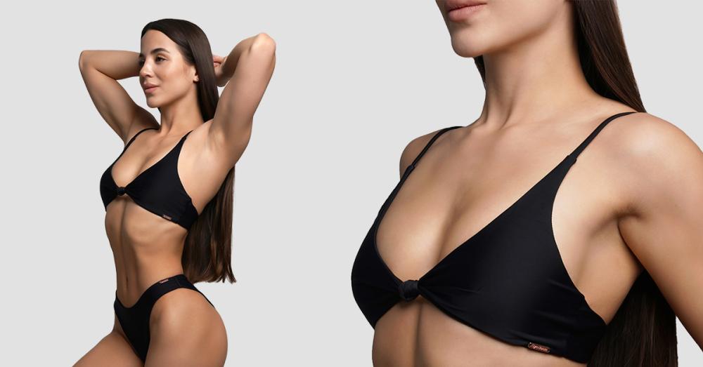 Ženski bikini top CURACAO Black - GymBeam