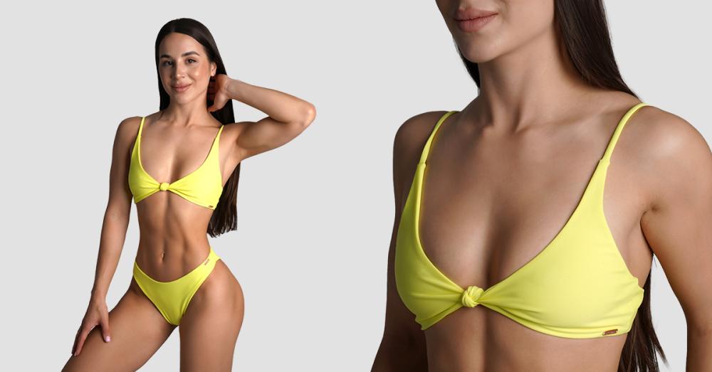 Ženski bikini top CURACAO Lime - GymBeam