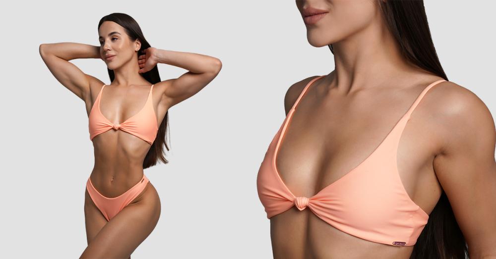 Ženski bikini top CURACAO Peach - GymBeam