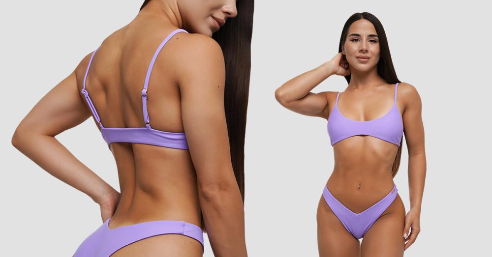 Ženski bikini top HAWAII Lilac - GymBeam