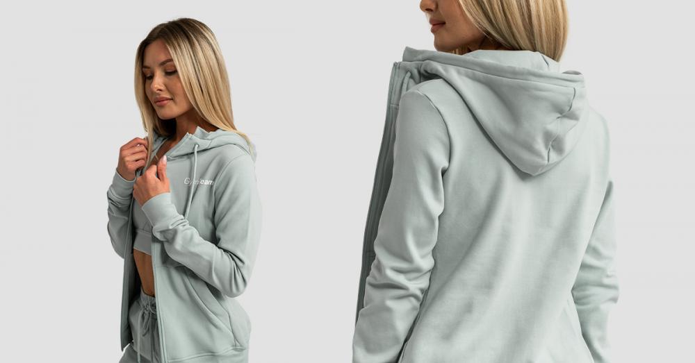 Ženska Zip Up jopica Limitless Eucalypt - GymBeam