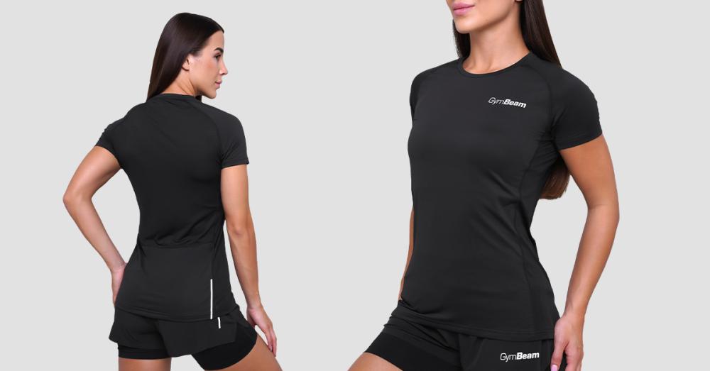 Ženska tekaška majica Pulse T-Shirt Black - GymBeam