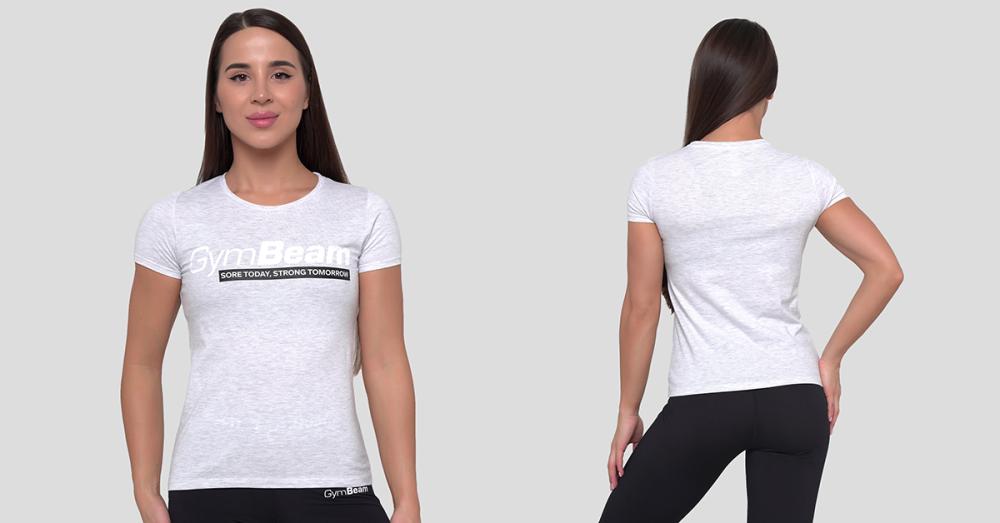 Ženska majica Strong Tomorrow Grey - GymBeam