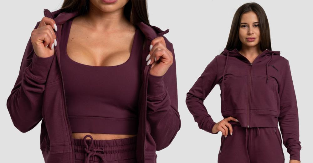 Ženska jopa TRN Zip-Up Eggplant - GymBeam