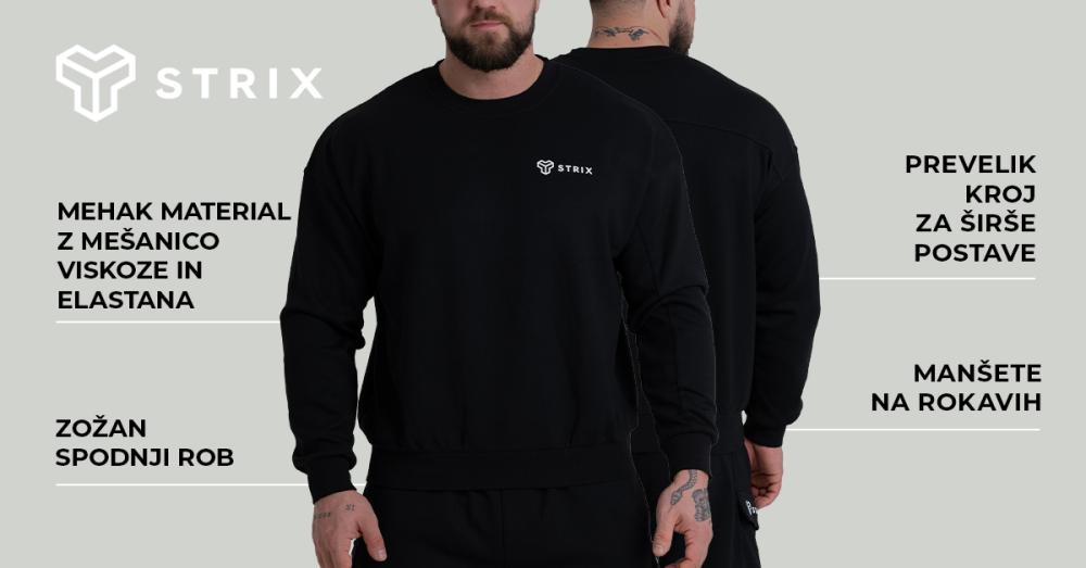 Pulover ZOA Relaxed Black - STRIX