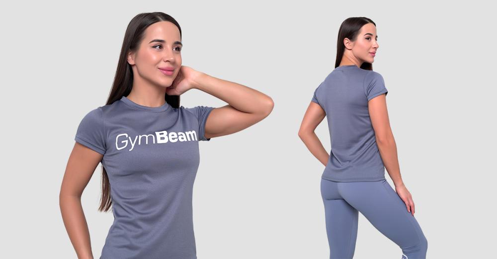 Ženska majica Mesh Essence Denim Blue - GymBeam