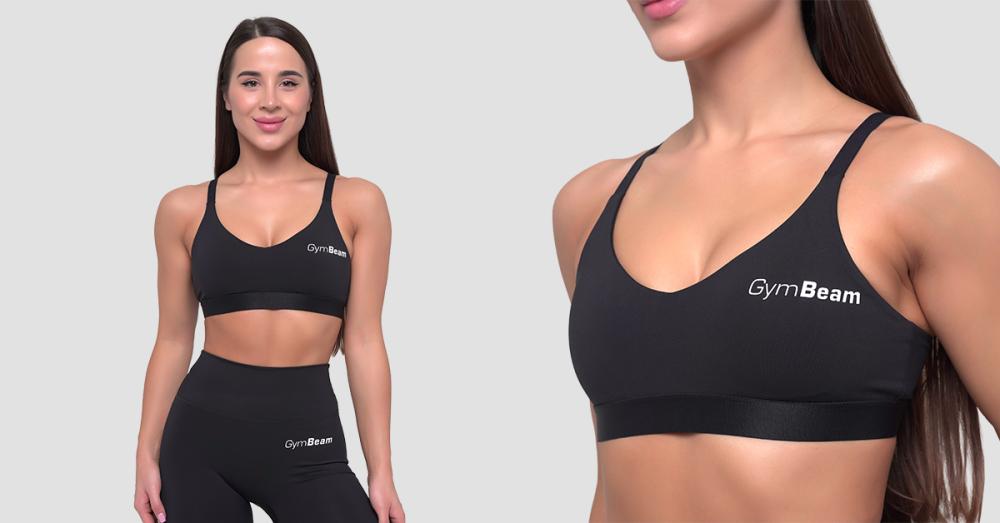 Športni nedrček Essence String Black - GymBeam