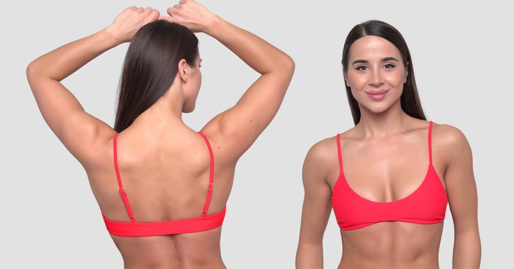 Ženski bikini top HAWAII Red - GymBeam