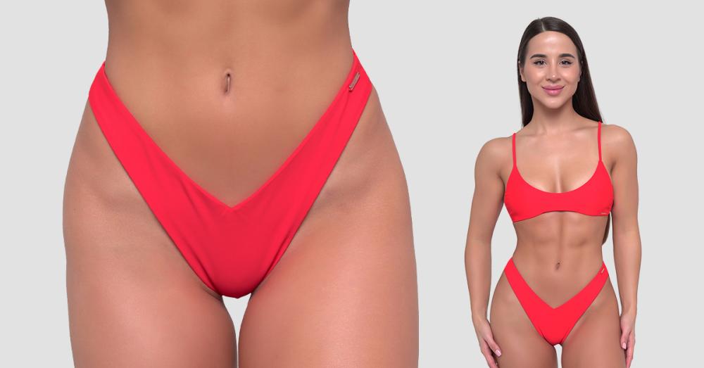 Ženski bikini spodnji del HAWAII Red - GymBeam
