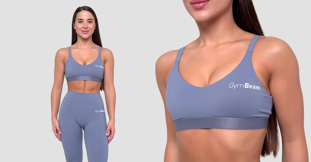 Športni nedrček Essence String Denim Blue - GymBeam