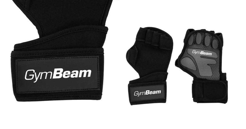 Rokavice za fitnes Heavy Grip Black - GymBeam