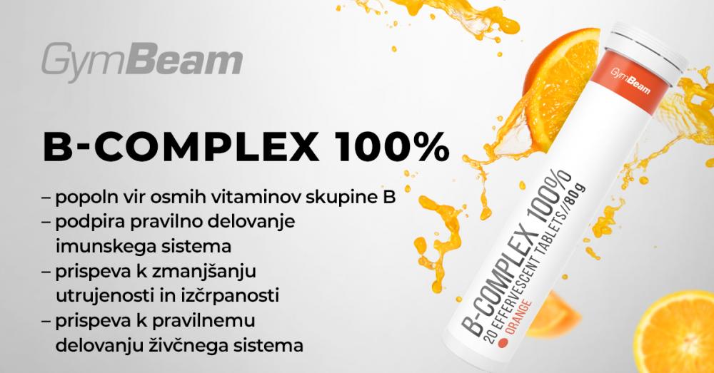 B-kompleks 100% šumeče tablete - GymBeam