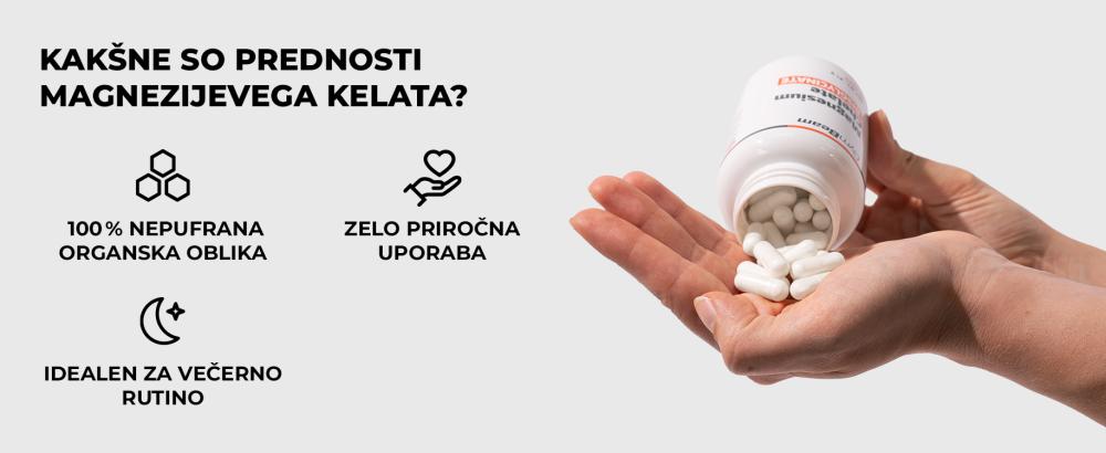 Magnezijev kelat (bisglicinat) - GymBeam