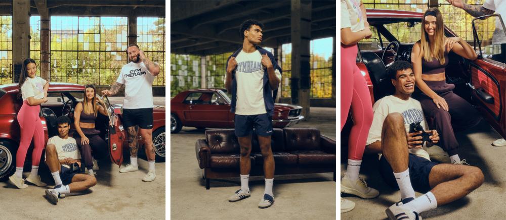 Majica boxy Athletic Society Cream - GymBeam