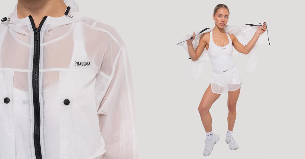 Ženska jakna Flow White - GymBeam