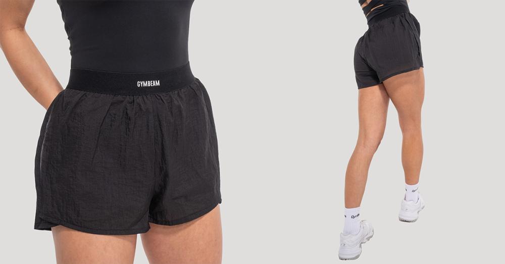Ženske kratke hlače Flow Black - GymBeam