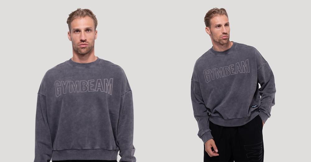 Pulover Persistence Washed Gray - GymBeam