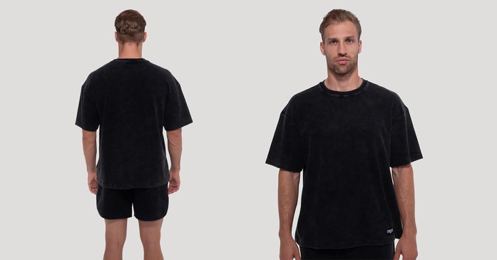 Majica s kratkimi rokavi Persistence Washed Black - GymBeam
