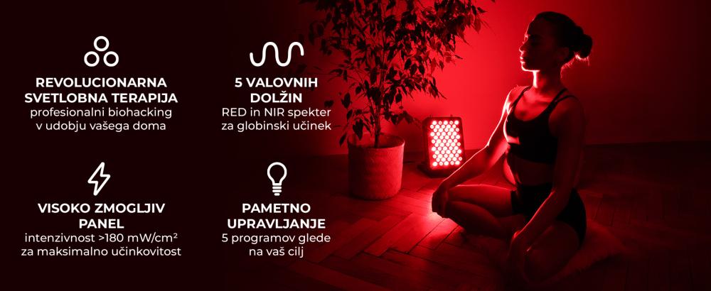 Panel za terapijo z rdečo svetlobo - GymBeam