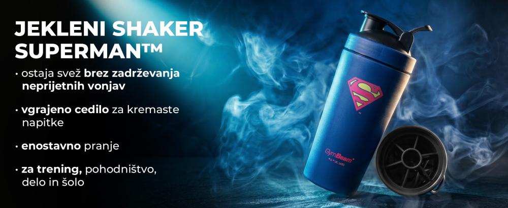 Jekleni shaker Superman™ 750 ml - GymBeam