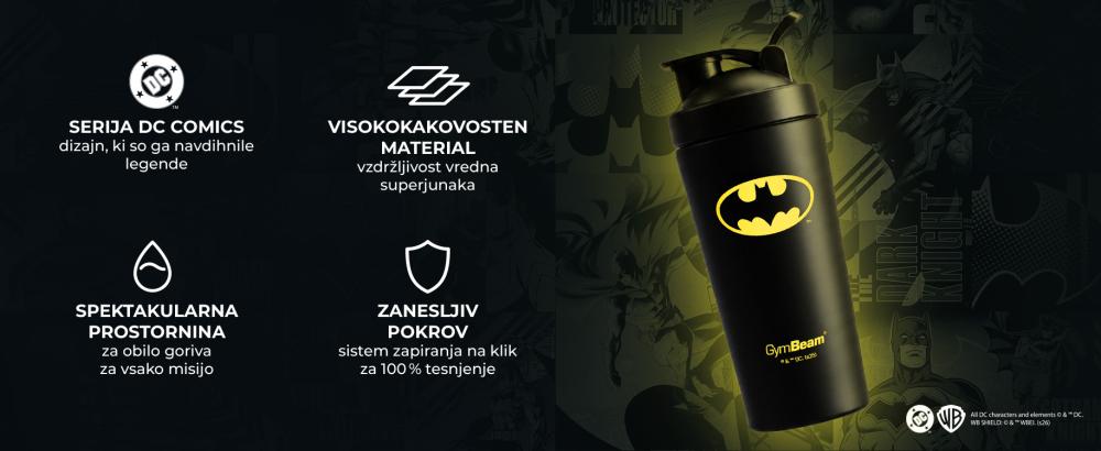Jekleni shaker Batman™ 750 ml - GymBeam