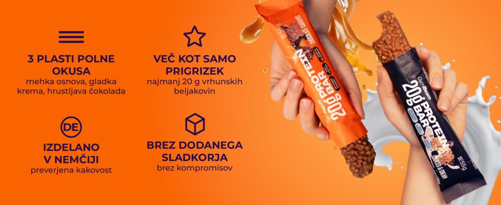 Beljakovinska ploščica 20 g - GymBeam