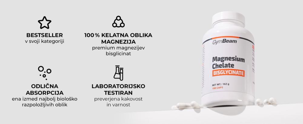 Magnezijev kelat (bisglicinat) - GymBeam