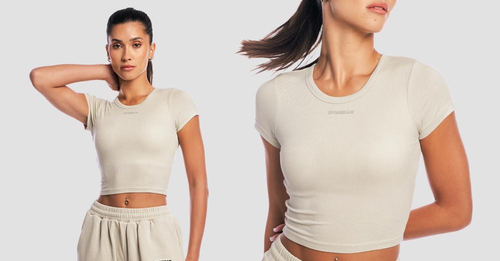 Ženska kratka majica Aura Grey - GymBeam