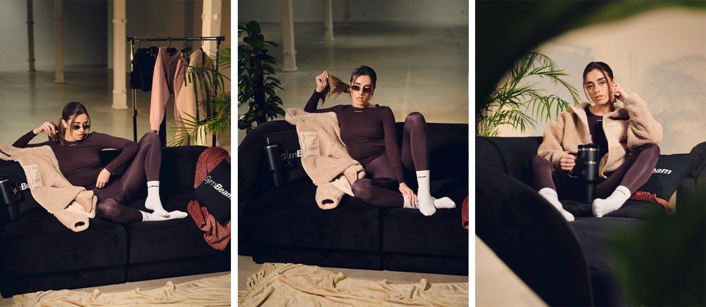 Ženske pajkice Aura Tee Brown - GymBeam