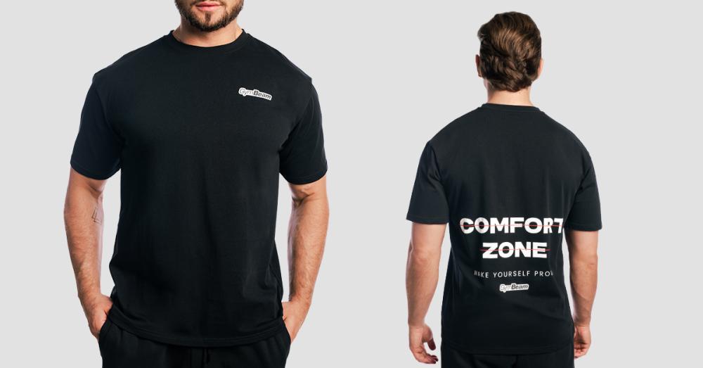 Majica s kratkimi rokavi Zone Black - GymBeam