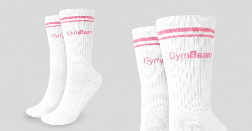Nogavice Crew Pink - GymBeam