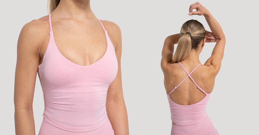 Ženska majica brez rokavov Luma Baby Pink - GymBeam