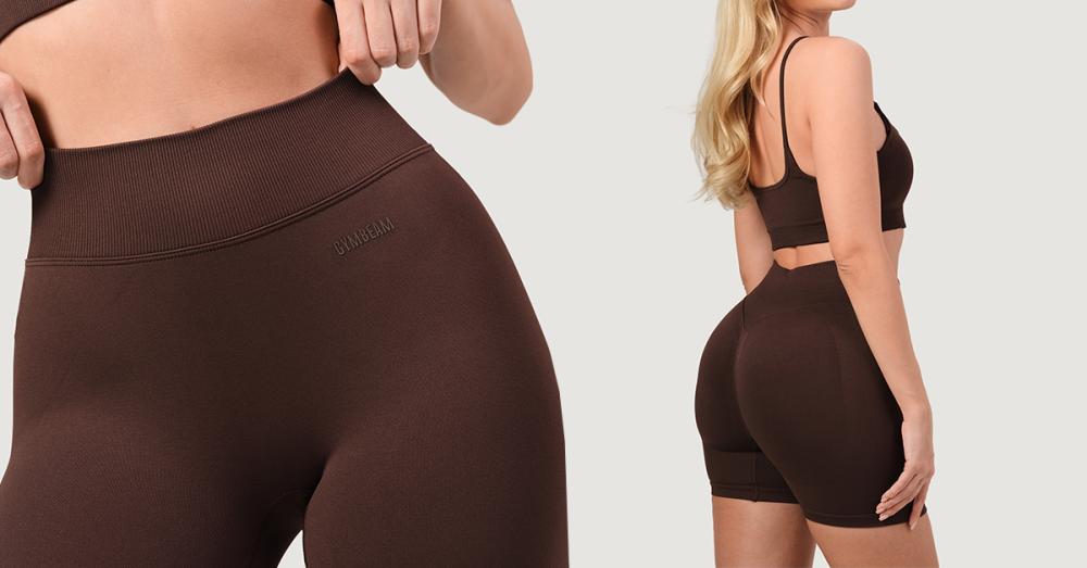 Ženske brezšivne kratke hlače NEO Mocha - GymBeam