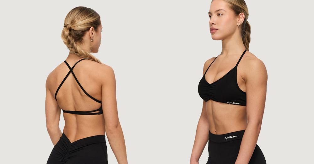 Športni nedrček Fierce Black - GymBeam