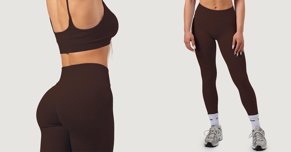 Ženske brezšivne pajkice NEO Mocha - GymBeam