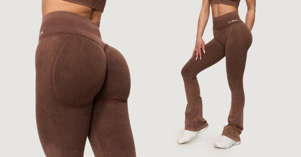 Ženske brezšivne hlače Fierce Brown - GymBeam