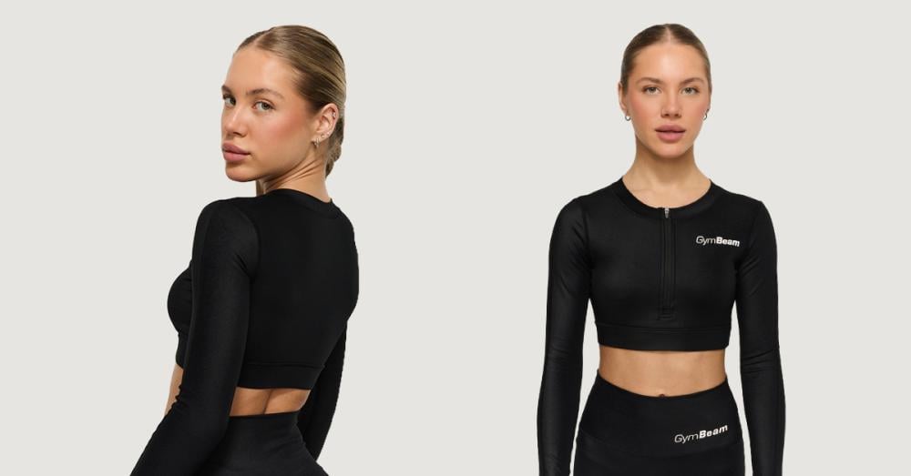 Ženski športni top Prime Black – GymBeam