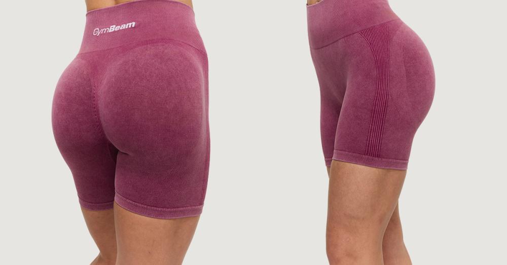 Ženske brezšivne kratke hlače Lift Plum - GymBeam