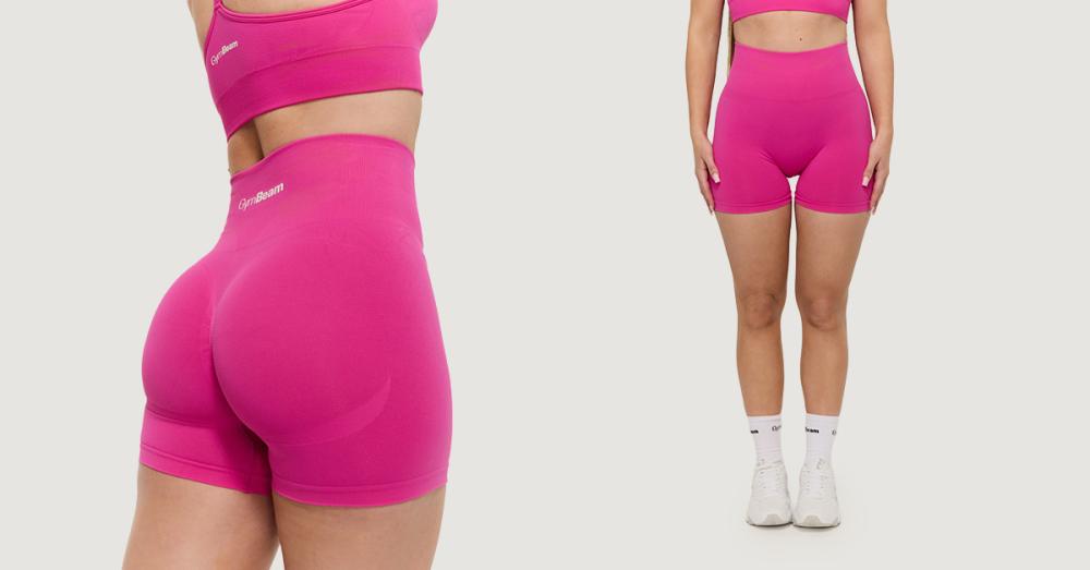 Ženske brezšivne kratke hlače Sculpt Rose - GymBeam