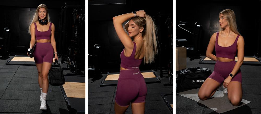 Brezšivni športni nedrček Lift Plum - GymBeam