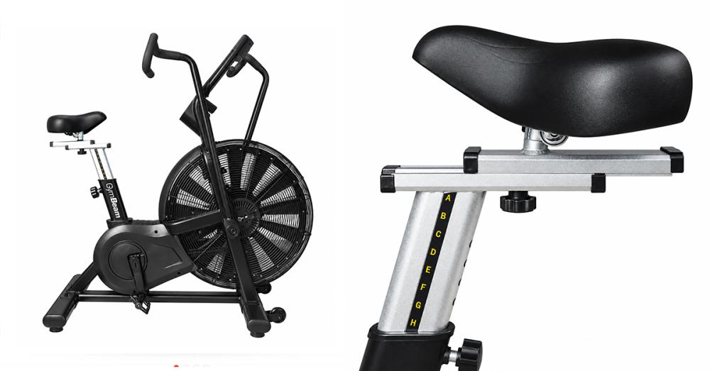 Air Bike GymBeam. Kardio trenažer, ki združuje zračni in magnetni upor za vadbo celotnega telesa. Ponuja 8 načinov vadbe in trdno jekleno konstrukcijo z nosilnostjo 150 kg.