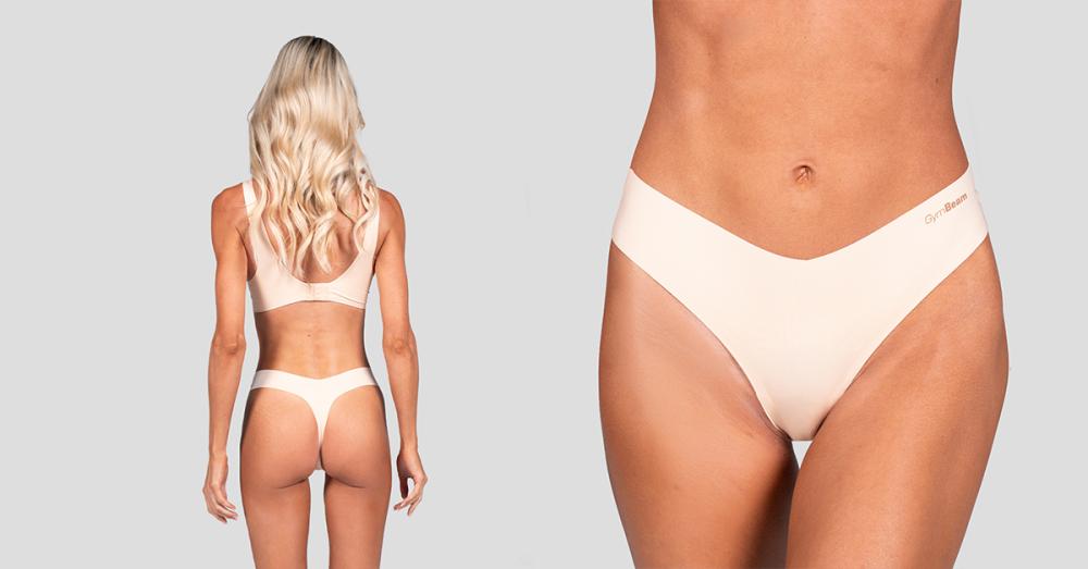 Brezšivne spodnjice Comfy 3Pack Beige - GymBeam