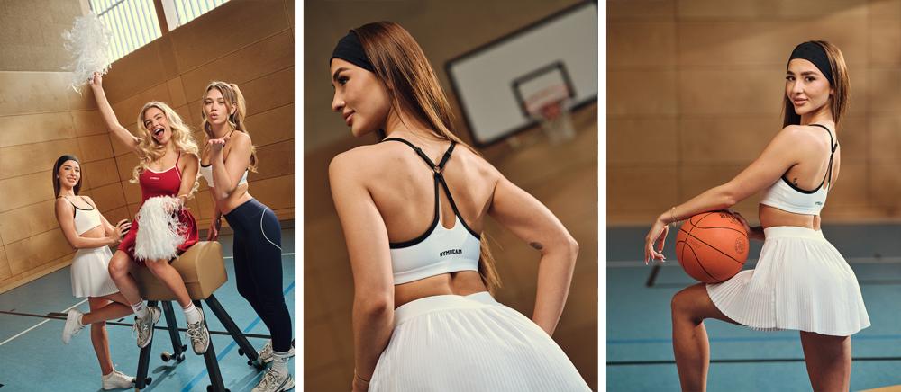 Športni nedrček Varsity White - GymBeam