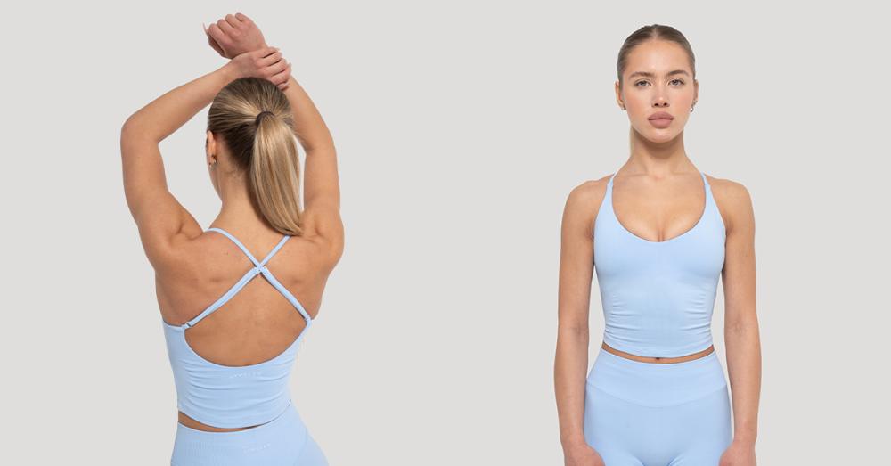 Ženska majica brez rokavov Luma Baby Blue - GymBeam
