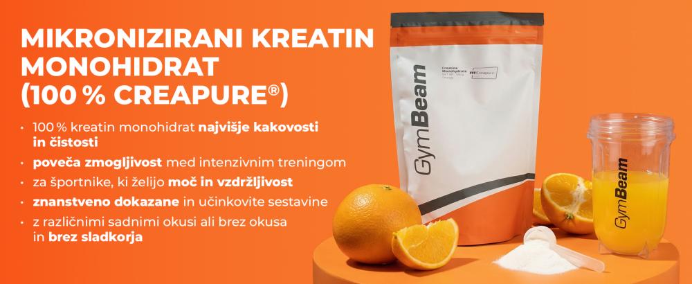 Mikroniziran kreatin monohidrat (100% Creapure®) - GymBeam